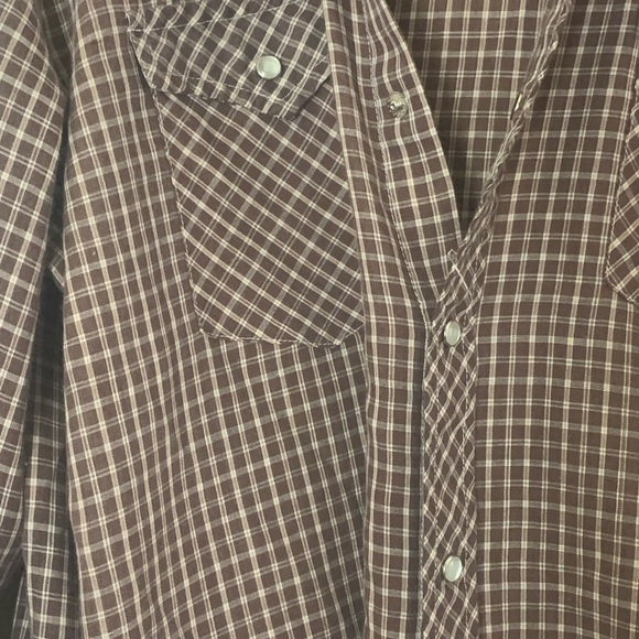 American West | Vintage lightweight throw on plaid button down shirt siz… - Picture 6 of 6